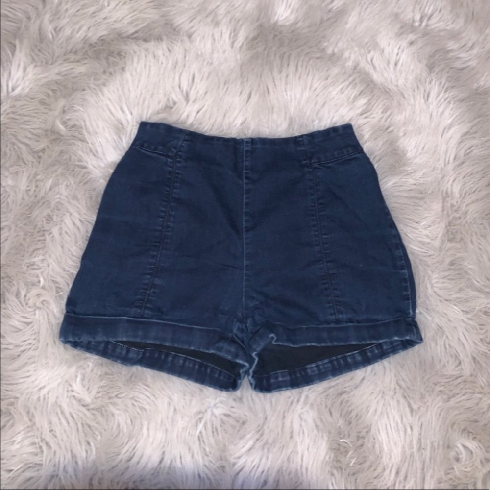 urban outfitters high-waisted denim shorts